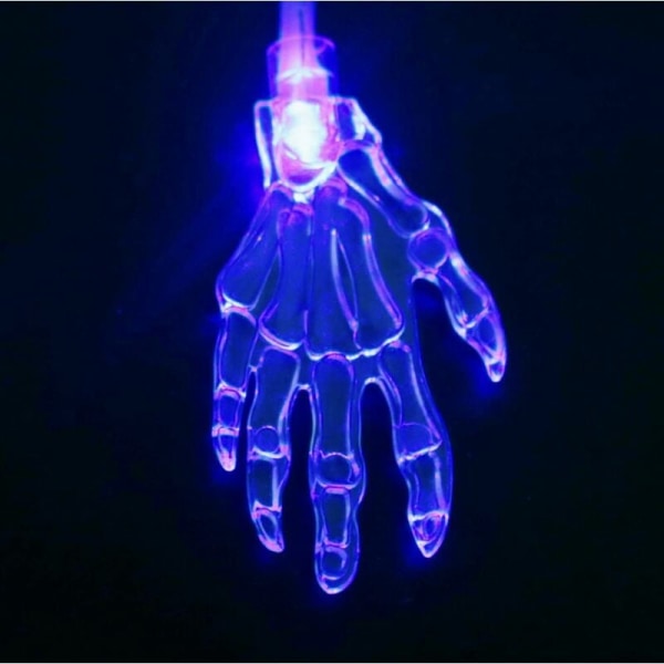 Solar 5m 20LED Halloween Ghost String Lights Skeleton Hånd Udendørs Have Mid-Yuan Festival dekorativt lys (hvid??)