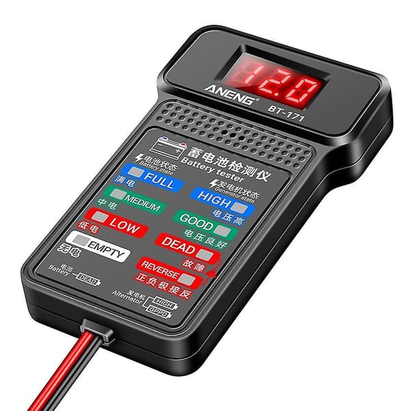 Digital bilkapacitetsbatteritest 12v motorcykelbilbatterianalysatorverktyg