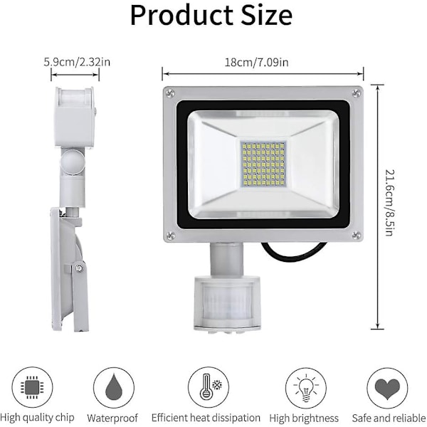 10w Korridor Mänsklig Kropp Induktion Led Flood Light