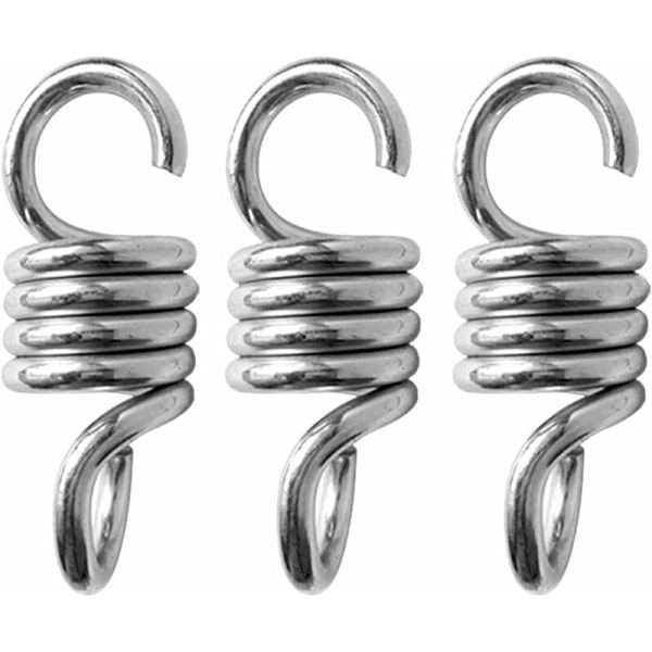 Fjäderhängmatta 3PCS 8mm Hängmattestol Fjäder, Fjäderkrokförlängning, Hängmattestol Tillbehör, för Veranda Stol Hängande Gungor