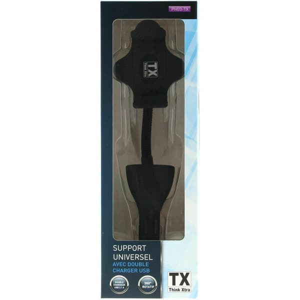 Smartphoneholder og cigarettænderoplader??t GM Sort
