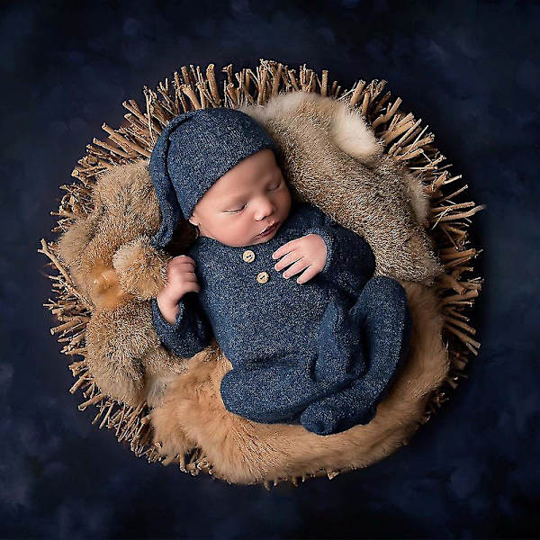 Diy spädbarnsfotografering rekvisita fototillbehör filt för babyfotorekvisita
