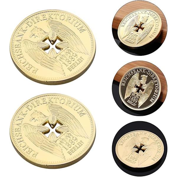 Reichsbank guldpläterade minnesmynt German Cross Eagle Challenge Coin Collection