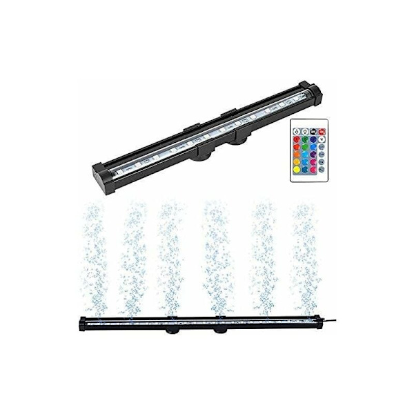 Akvarie LED-belysning - akvarieväxtlampa - RGB-dyklampa med 24-tangenters fjärrkontroll - LED-belysning för växttillväxt