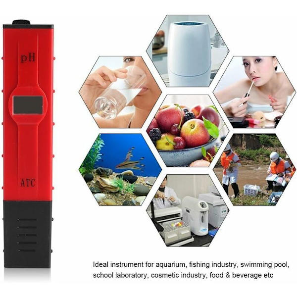 Vattenkvalitetstestare pH-penna pH-mätare LCD hög precision 0,01 testare 0,00-14,00 PH med skruvmejsel för akvarium simbassänger