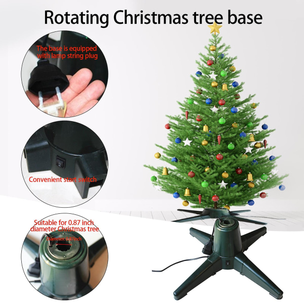 Christmas Tree Swivel Tripod Base Christmas Tree Electric Swivel StandGrön