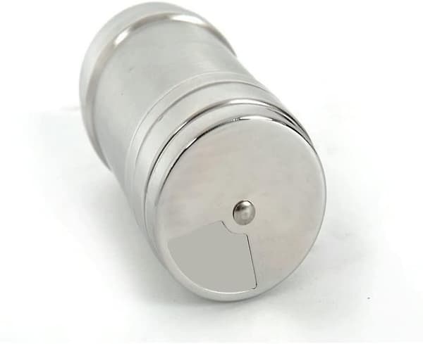 Salt-/socker-/krydd-/pepparkvarn i rostfritt stål med roterande lock