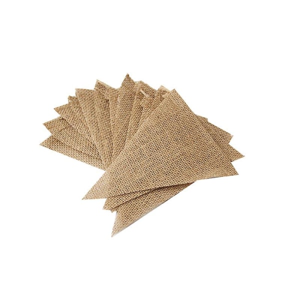 48 Flaggor Burlap Bunting Banner Triangel Flaggor Diy Pennant Burlap Banner Justerbar Dekor Flaggor Hängande dekoration