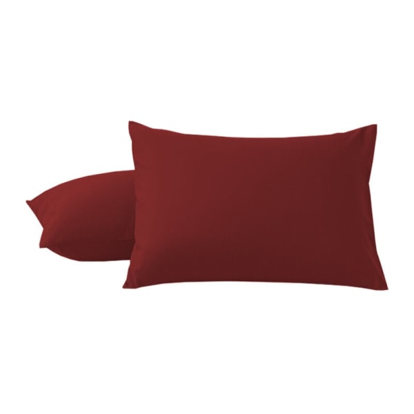 Kuddfodral 51 x 66 Bourgogne - Set med 2 rektangulära borstade mikrofiberkuddfodral med kuvertstängning (20 x 26 tum)