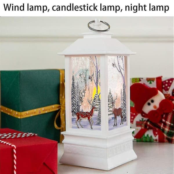 Julelykt Lampe Nattlys Snømann Dekorasjon Skrivebordspynt