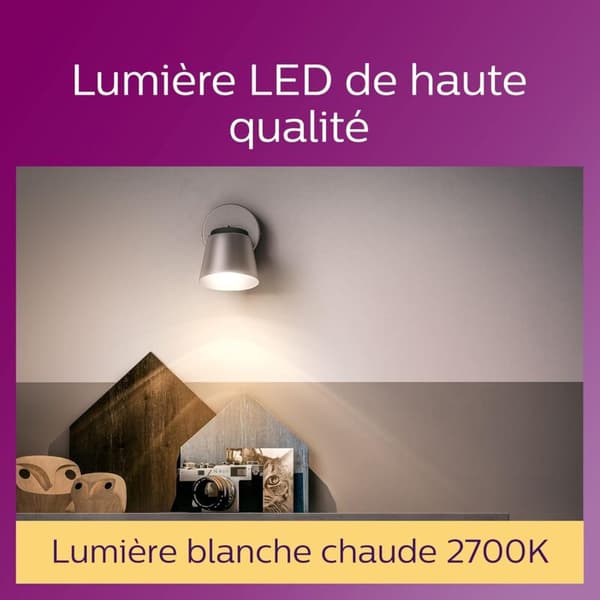 LED-spotlampa GU10 50W varmvit, glas, set om 2