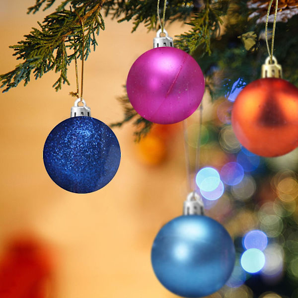 Julgranskulor i Plast, Okrossbara Kulor för Julgransdekoration