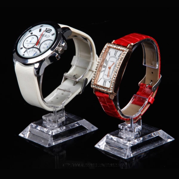 2 genomskinliga armband smycken Watch Display Stands