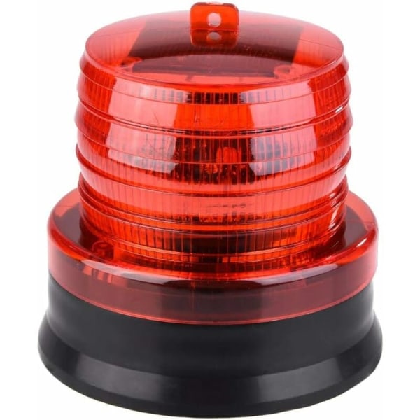 Blinkande sollarmljus Nödbackup Magnetisk LED-ljusfyr Säkerhetsvarning Ficklampa för bilvägspärr (röd)