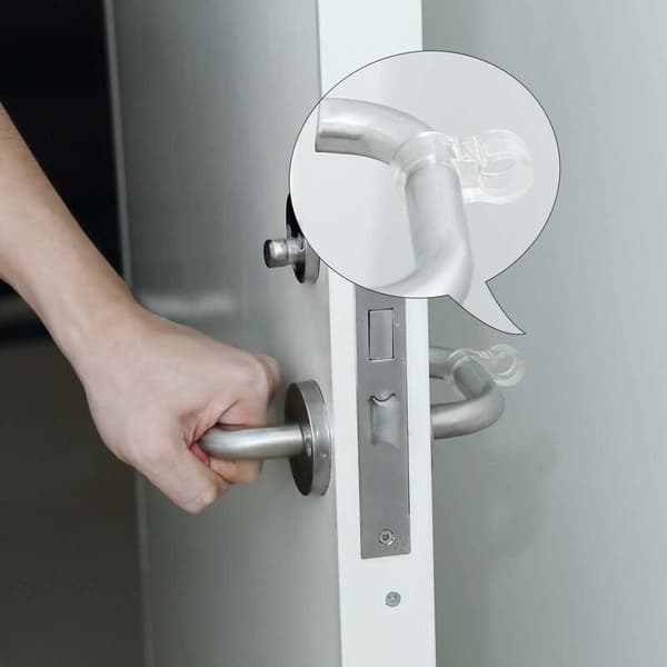 TRIOM 6-pack PVC dörrstopp / Liten dörrstopp i silikon / Dörrstopp giftfri transparent