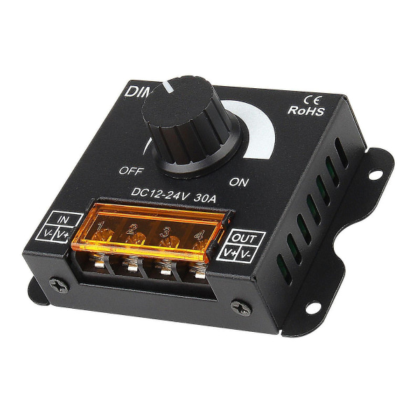 30A LED-ljusremsa dimmer PWM-dimningskontrollknapp På/av-brytare DC 12V-24V Yo
