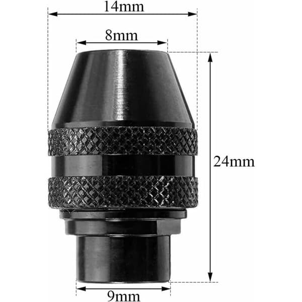 2 stk. nøglefri borepatroner Multi Universal Adapter Hurtigskift borepatron Universal nøglefri borepatron til elektrisk slibeværktøj 0,4-3,2 mm