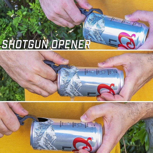 Öl hagelgevär öppnare - nyckelring verktyg 4-pack - perfekt för festfavoriter, baklucka och mer 3 i 1 öppnare hagelgevär öl verktygssvart