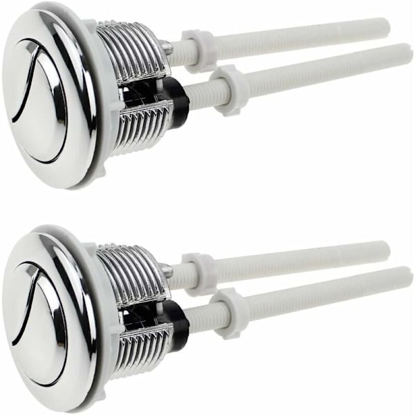 PCS Toalettknapp Dubbelspolningsknapp 38mm Standard Krom Silver Toalett Tankknapp