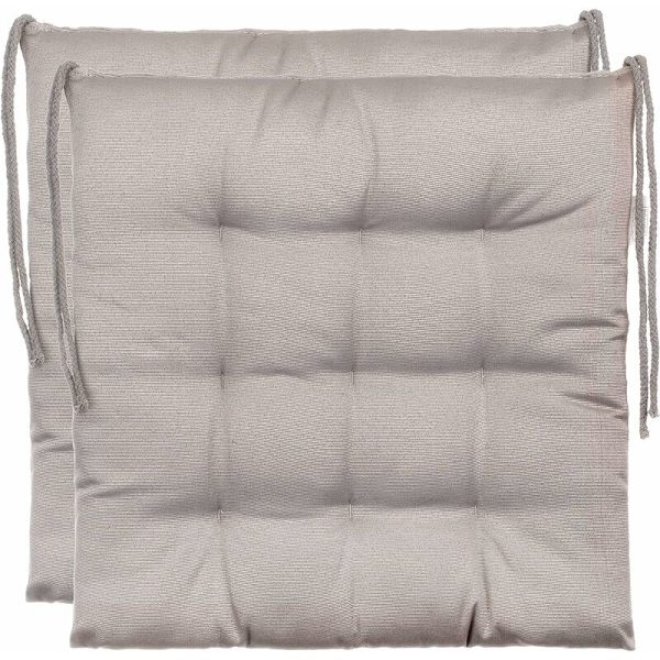 Sæt med 2 havehyndepuder/polyester havehyndepude - grå farve