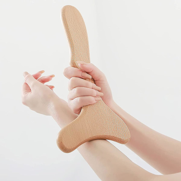 Massageverktyg i trä för lymfdränage, enhandsverktyg för kroppsskulptering för maderoterapi, anti-celluliter, gua sha, muskler.