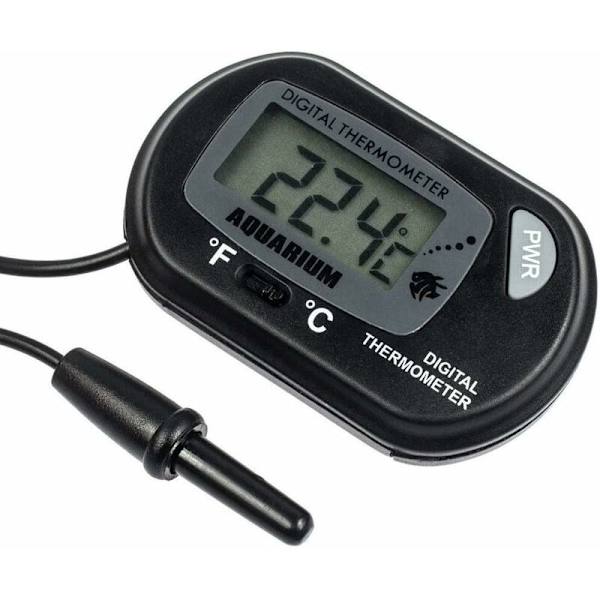 LCD Digital Akvarietermometer Fisk Tank Vatten Terrarium Temperatur - Svart