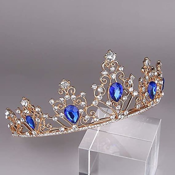 Drottning Tiara Rhinestone Barock Legering Tiara Boll Brudkrona för Damer Bröllopsfest