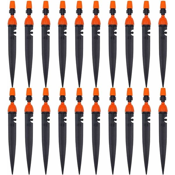 Justerbart droppbevattningsmunstycke Trädgårdsväxtbevattning 360 graders droppfördelare Atomizer Kyl-/bevattningsutrustning (20-pack)