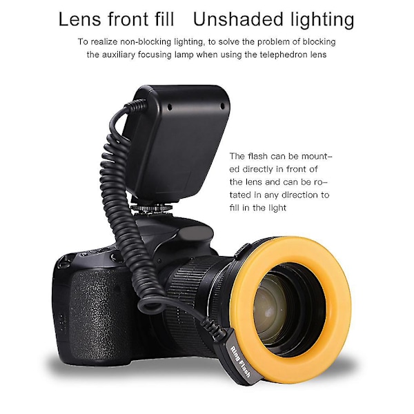 HD-130 Makro LED Ringblixt Paket DSLR Kamera Ringblixt Kit För Pentax Kamera