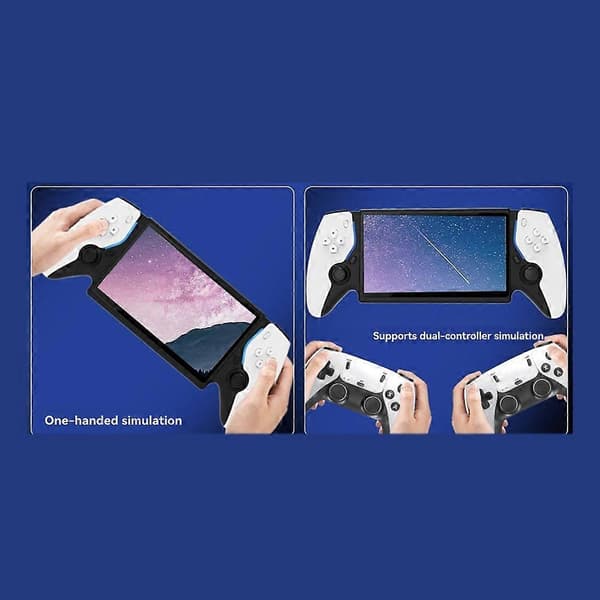 7-tums handhållen arkadspelkonsol med dubbla joysticks PX Pro, stöder 30+ emulatorer, perfekt present för spelentusiaster A Black