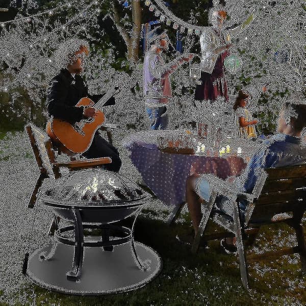 Silikon brandsäker eldstadsmatta, eldstadsmatta med hög temperatur 24 * 24 cm
