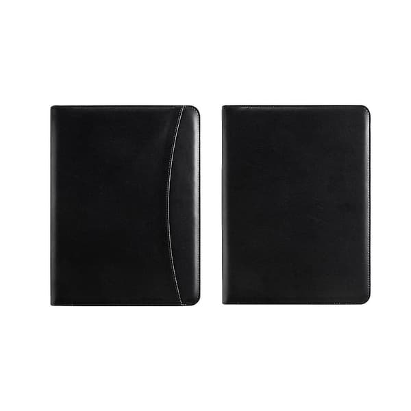 Läderportfölj Professionell Affärs-Padfolio Med Dragkedja Intervju CV Notefolio Premium Doc