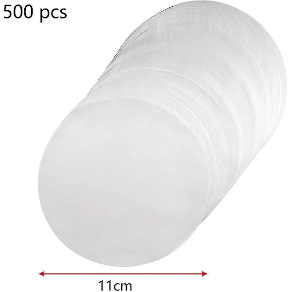 Burger Patty Paper Set med 500 ark Rund Bakplåtspapper 11 cm Vaxpapper, Non-stick Separationspapper för Hamburgerpressar, Fricailles, Patties, Stea