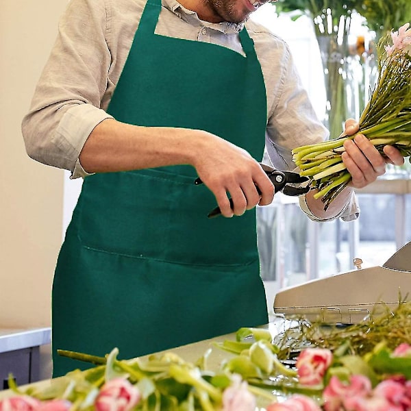 Hem Café Arbetsförkläde Tyg Polyester Bomull Förkläde-26（style5）