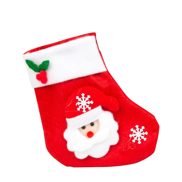 Julstrumpor Presentpåsar Juldekorationer Ornament Jultomten Snögubbe Strumpor Godispåse
