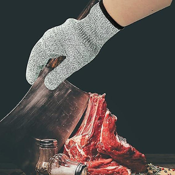 Anti-cut handskar, arbetshandskar, livsmedelskvalitet högpresterande skyddsnivå 5, träkapning (medium)