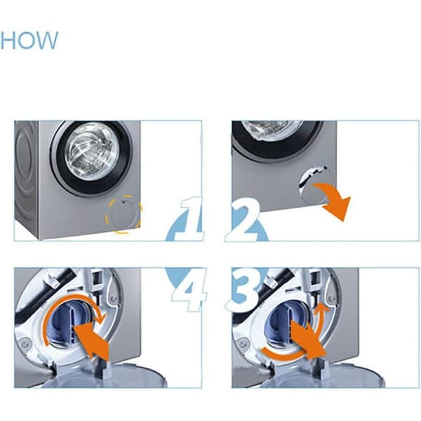 Afløbsprop til Siemens, Bosch WM1095/1065 WD7205 vaskemaskiner (blå)