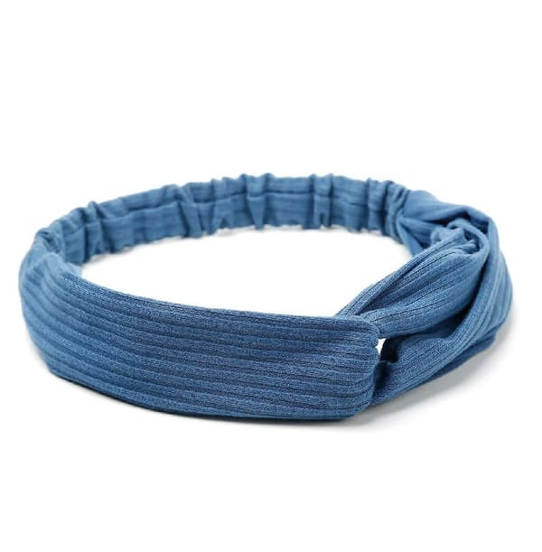 Hodebånd for kvinner, knutede boho hårbånd for jenter, stoff, elastisk hodeplagg, kryss-design, mote hårtilbehør, ensfarget, 8 stk