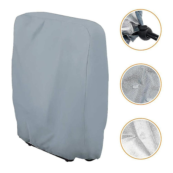 Utomhus zero gravity cover stolsöverdrag gräsmatta cover (bredd 71 * höjd 110 cm grå)