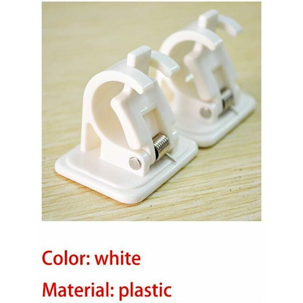 Självhäftande krokar, gardinstångshållare, gardinkrokar, lock, gardinstänger, väggfästen och fästelement, stånghållare, 2-pack