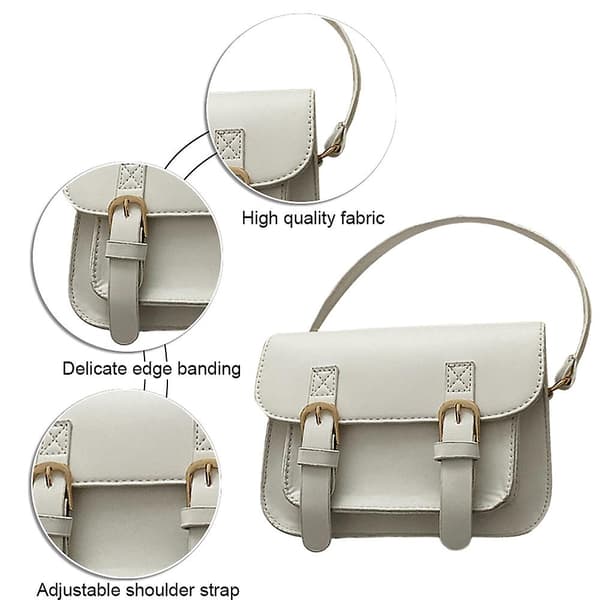 Liten axelväska för kvinnor, liten handväska crossbody väskor plånböcker mini handväskor axelväska vit