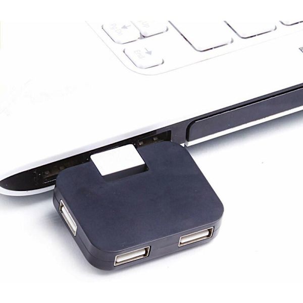USB Hub 2.0 Roterbar USB til USB Splitter til Windows PS3, Xbox, Wii, PC, Mac, Bærbar, Mac Book, Tablet, Tablet (Sort)