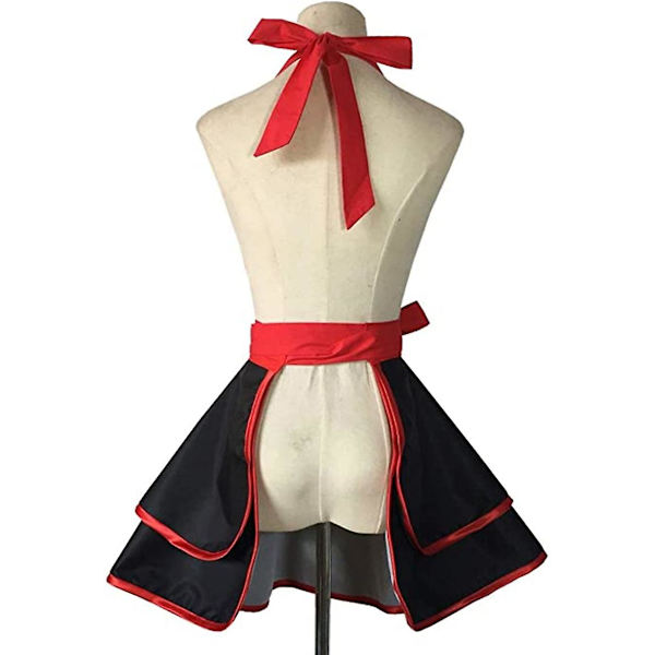 Retro Bomulls Förkläde Prinsessa Midja Slips Vattentät Förkläde Kock Smock Förkläde - Grön