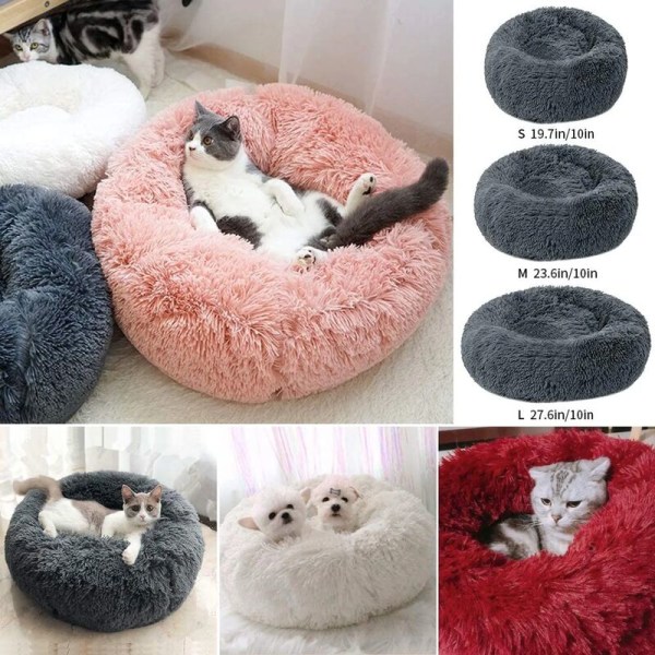 Hundbädd Husdjursbädd Kattbädd Hundsoffa Kattsoffa Kudde Mjuk, Mjuk och Tvättbar för Hundar Katter (50cm, Brun)