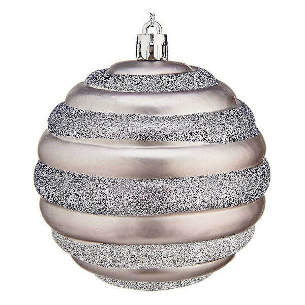 Julgranskulor Ø 8 cm 6 stycken Silver Plast