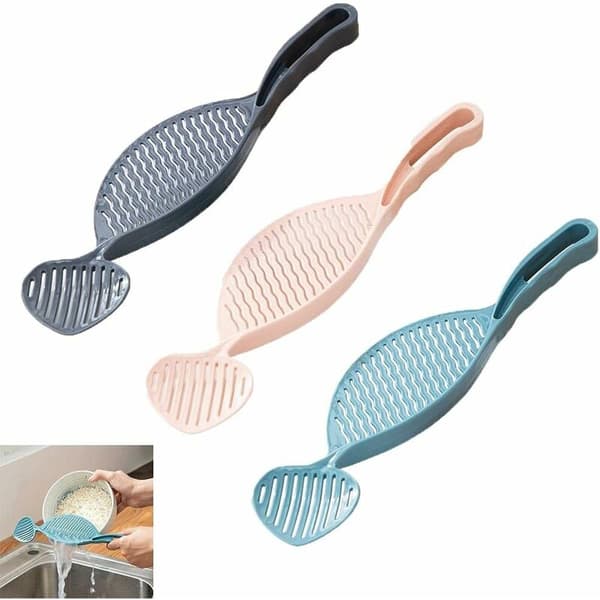 Set med 3 plast rengöringskorgar för ris, ris, avlopp etc.