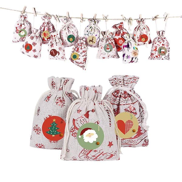 Gör-det-själv adventskalender hängande förpackningssträng