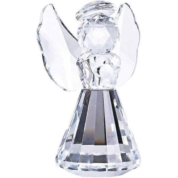 Kristall ängel statyett dekorativa glas prydnader jul samlarbar gåva för kvinnor