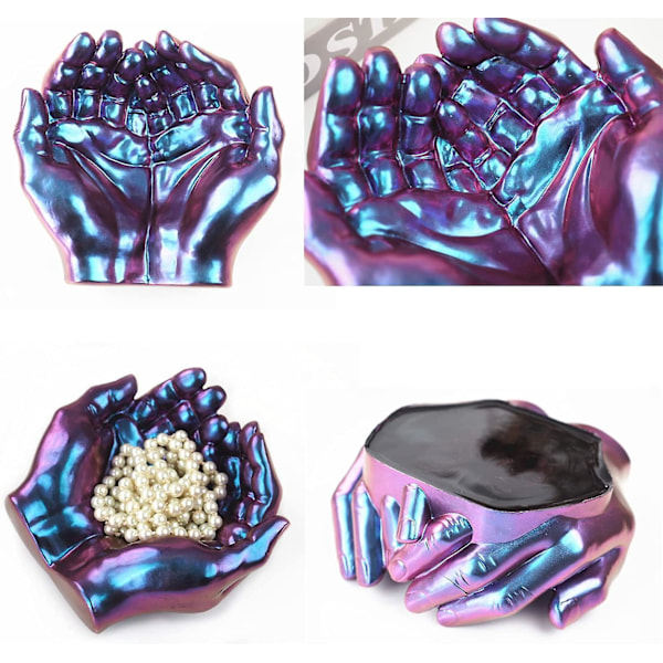 Händer Resin Form, Händer Form Modellbricka Silikon Epoxy Gjutform För DIY Smycken Förvaringsskål, Godissskål, Sukkulenter, Heminredning Hantverk