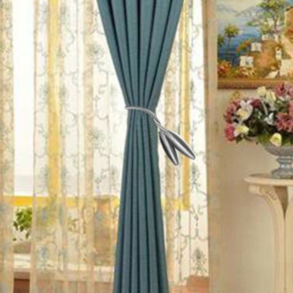 Stykke DIY Twist Curtain Tiebacks Clips Kreativt dekorativt vinduesdrapering Twist Tiebacks Gardiner Holdback (grå)